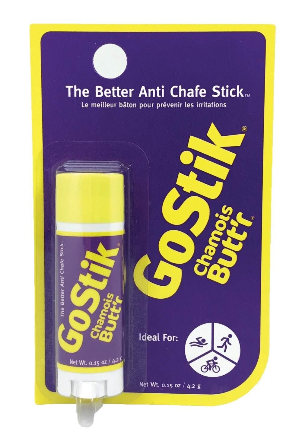 Chamois Butt'r Solid Anti-Chafing Stick, 2.5 Ounce, Clear (GS2.5)