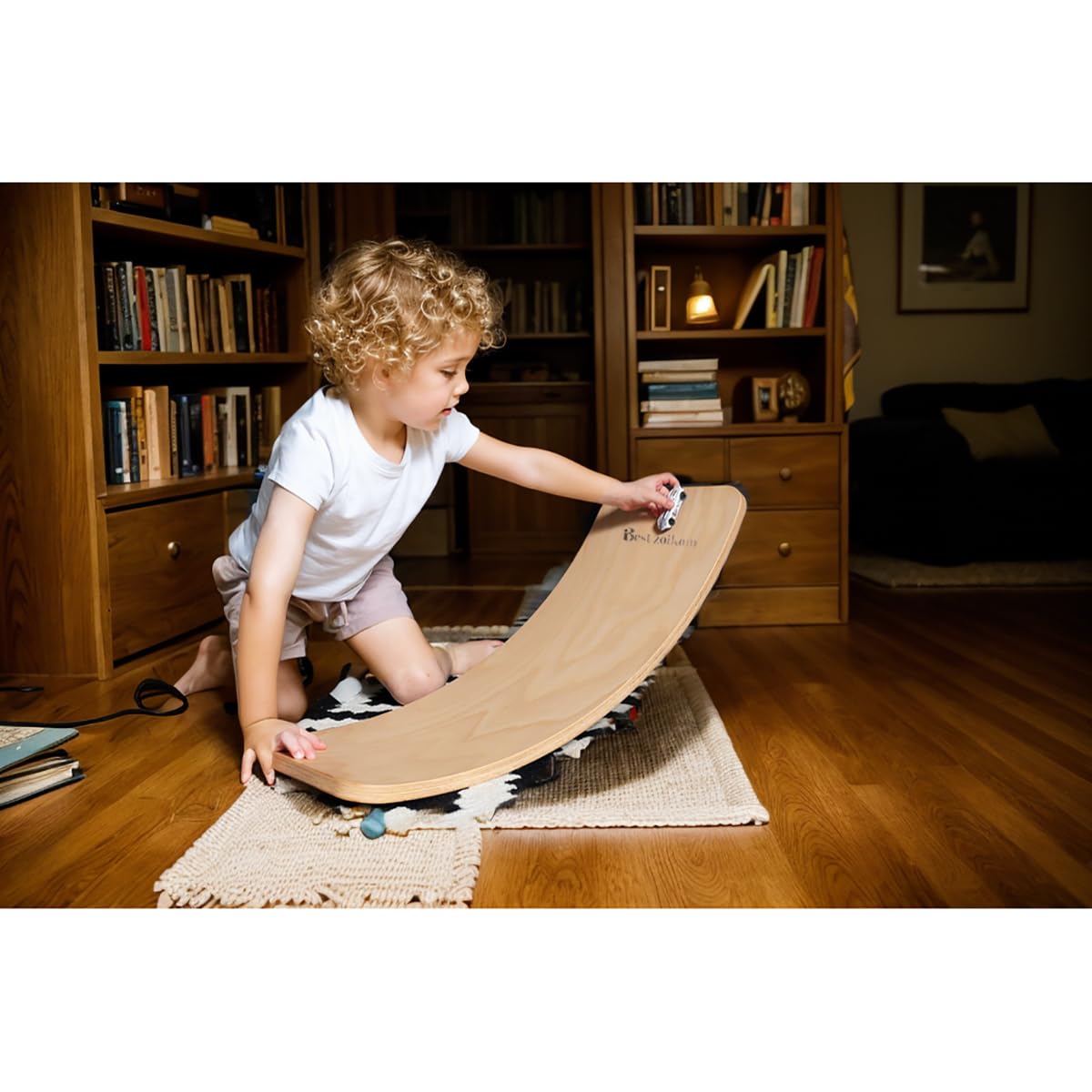 Balance Board for Kids, Toddlers, Teens, and Adults - Wobble Board, Open Ended Montessori Waldorf Learning Toy, Wood Toys, Gifts