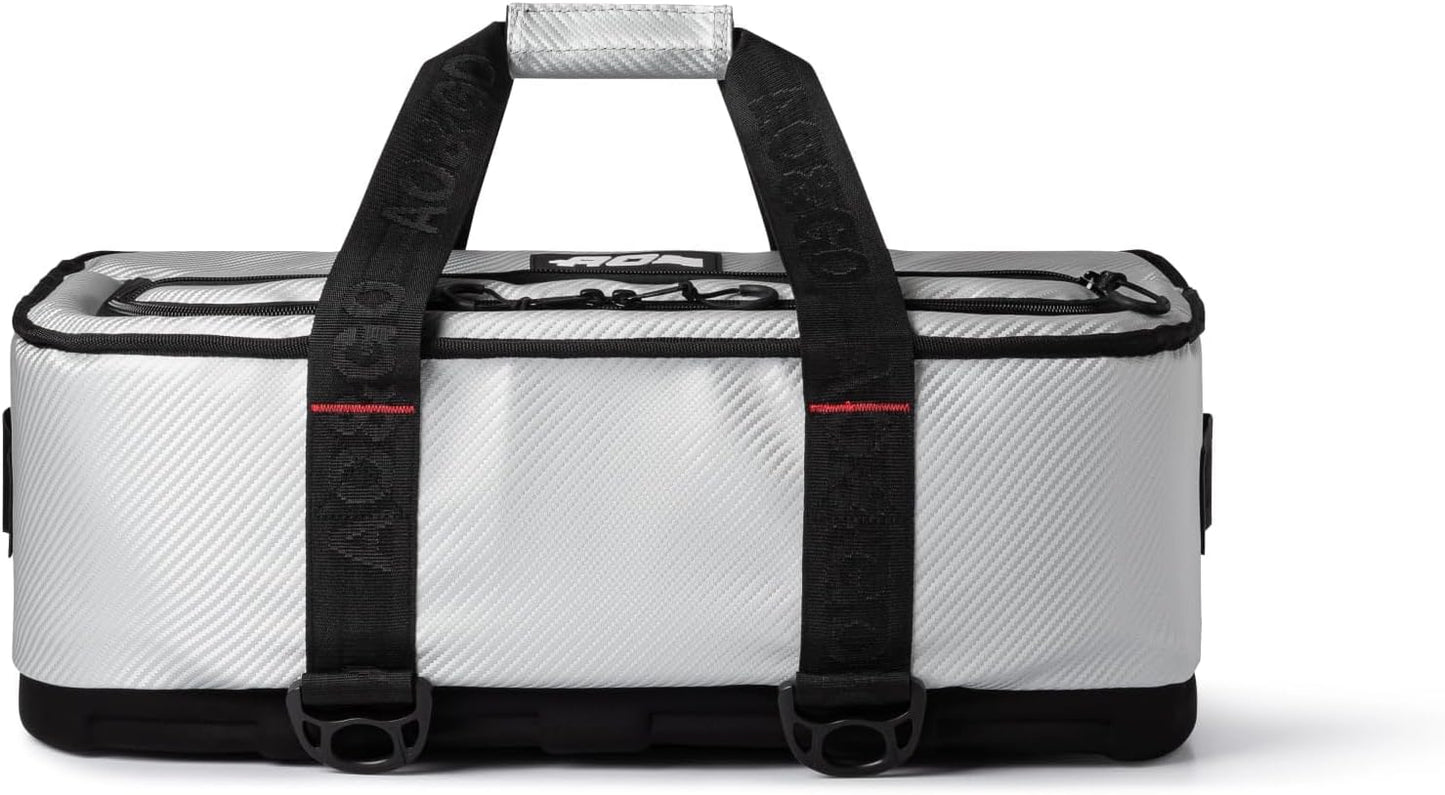 AO Coolers Stow 'n Go Canvas Soft-Sided Cooler, Low Profile and Leak Proof, Insulated for 24-Hour Cold, Black, 38-Can