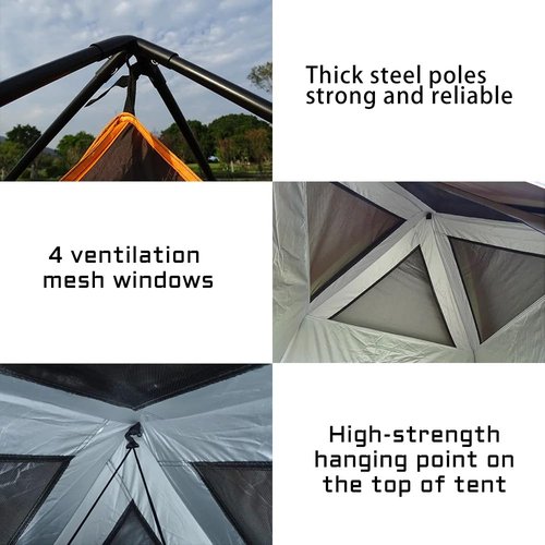 HipierFx Portable Camping Shower Tent Outdoor Oversize Changing Heavy Duty Privacy Shelters Removable Bathroom Toilet Tent