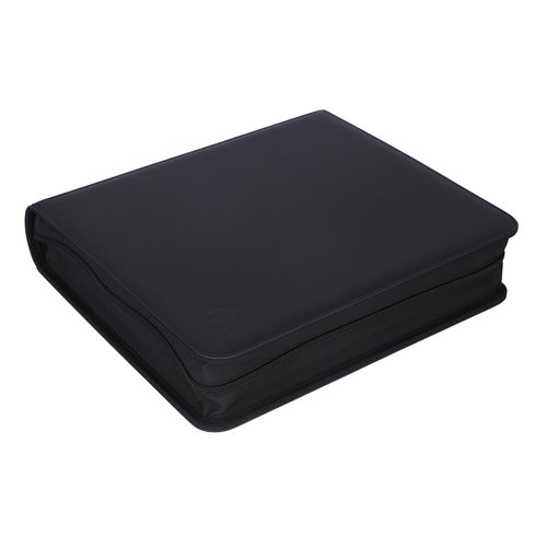 Rayvol Trading Card Binder, 9 Pocket Fit 1404 Cards - Metal D-Ring Card Holder with 78 Double-Sided Clear Pages, Top-Loading Collectors Album -Black