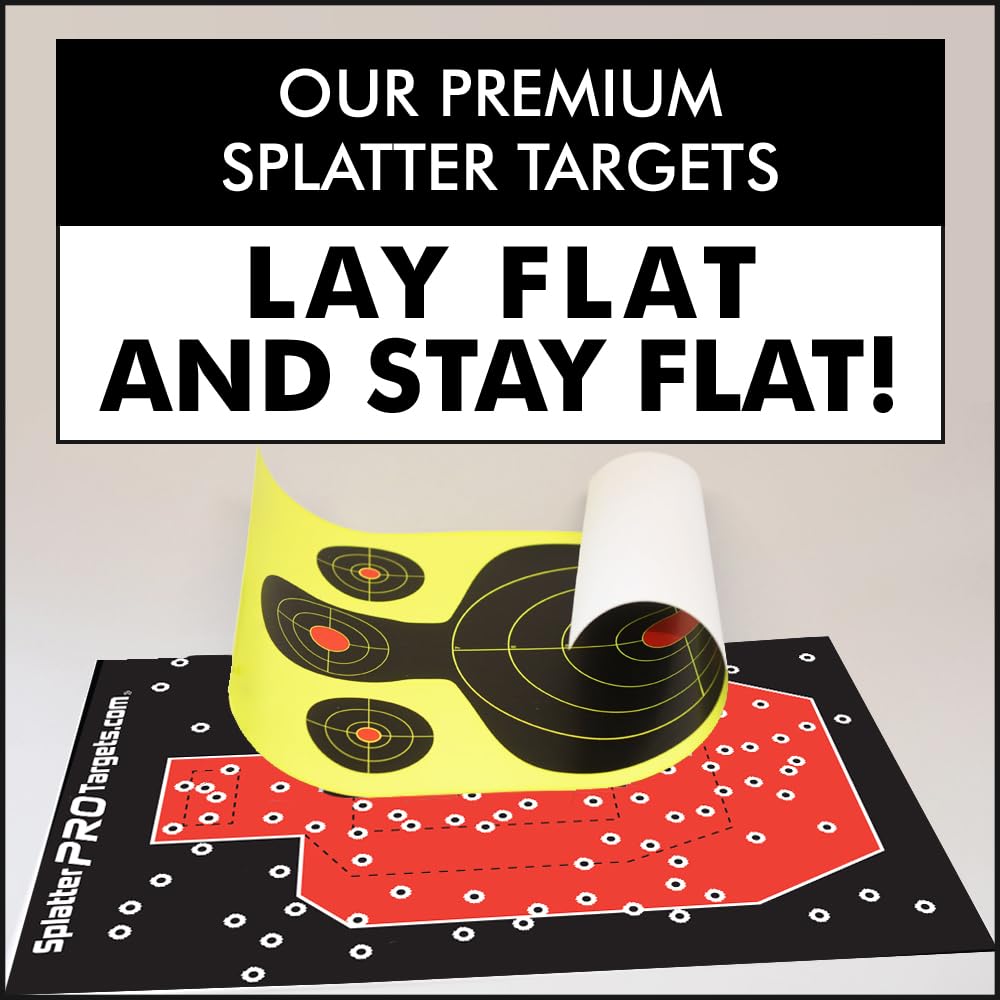 IPSC Style Splatter Targets, 12x18. Shots Burst with a Bright Splatter Upon Impact. Instantly See Your Hits and Misses!