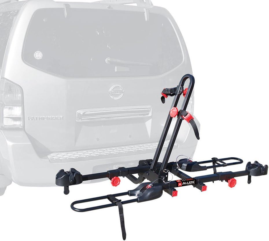 Allen Sports Deluxe 2-Bike Hitch Mount Rack - Heavy-Duty Silver/Black (Model 522RR)