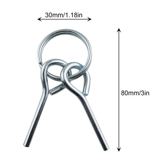 Tent Pole Rings and 2 Pins JCBIZ 4pcs Stainless Steel Rings with 2 Pins for Outdoor Camping Hiking Travel