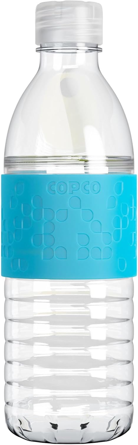 Copco Hydra 16.9 oz Water Bottle with Leak-Proof Lid - Tritan Reusable with Textured Grip Sleeve - BPA-Free, Shatter-Resistant, Dishwasher Safe for Travel, Gym, Work, Outdoors (Pink)
