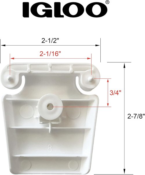 Igloo Cooler Plastic Latch with Single-Screw Post and Screws (2-Pack) - Made in The USA - Contains UV Inhibitors