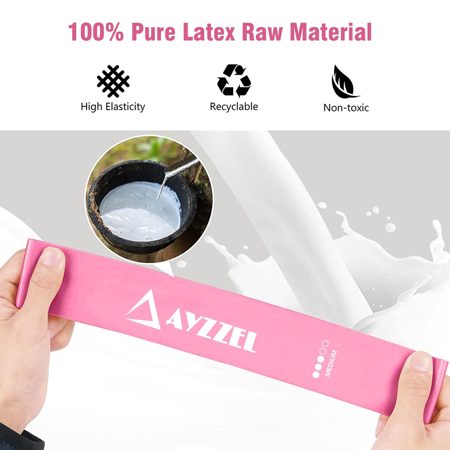 Resistance Bands for Working Out Women, Set of 5 Loop Bands for Exercise and for Workout with Free Carry Bag