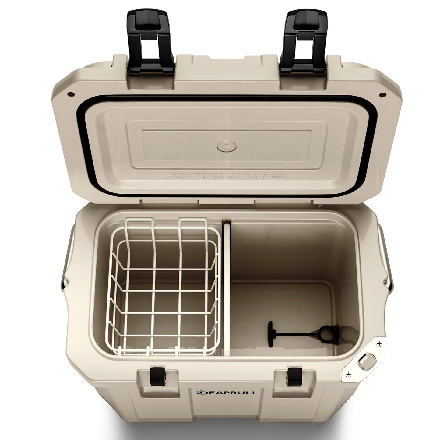 30 Quart Hard Cooler, Insulated Ice Chest Box Holds Ice for More Days, Portable Cooler with Handle, Cup Holders, Double Latches for Camping, Drink, Beverage, Beach, Picnic, Fishing, Boat, Barbecue