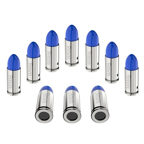 Tipfun 9mm Round Action Training Snap Caps for Dry Fire Training Dummy Rounds Practice Safe Loading Firing(9mm-10pcs)