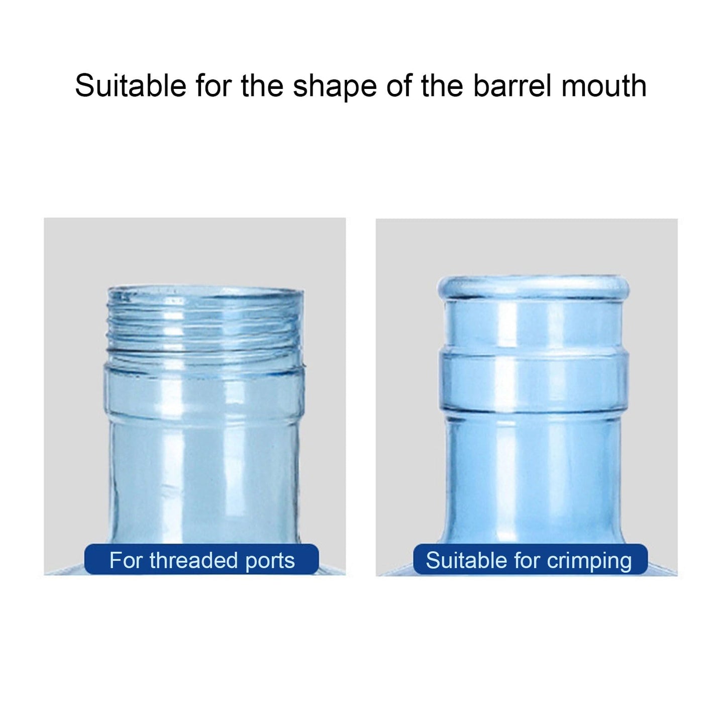 (6Pcs） 3 & 5 Gallon Water Jug Cap for 55mm Standard/Screw/Crown Tops Water Bottle,Non-Spill & Leak Free,Reusable Food Grade Silicone Replacement Cap