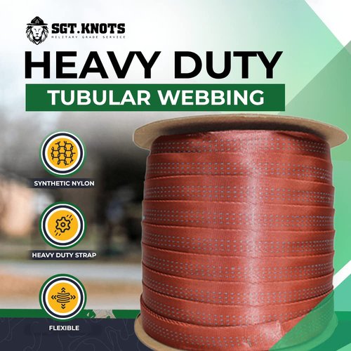 SGT KNOTS Bluewater Tubular Nylon Webbing – 1 Inch Heavy Duty Firefighter & Rescue Webbing – CE/UIAA Certified, Durable & Flexible for Anchor Slings, Tow Straps, Crafting (1" x 5 Yards, Kiwi)