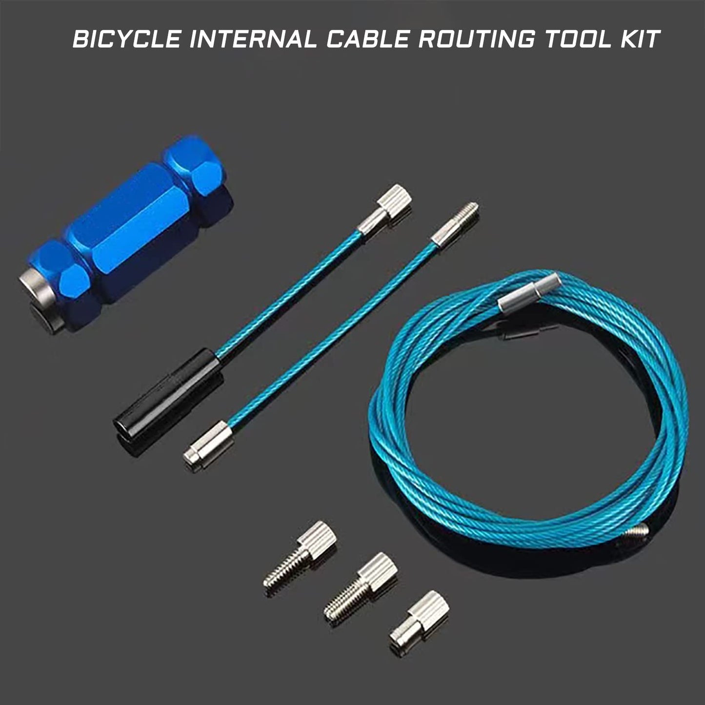 KIEVODE Bike Internal Cable Routing Tool Kit - Install Guide for 4-5.5mm Cable Housing and Inner Wire, Hydraulic Hose, and DI2 E-Tube - For Mountain, Road Bicycle, and MTB Frames