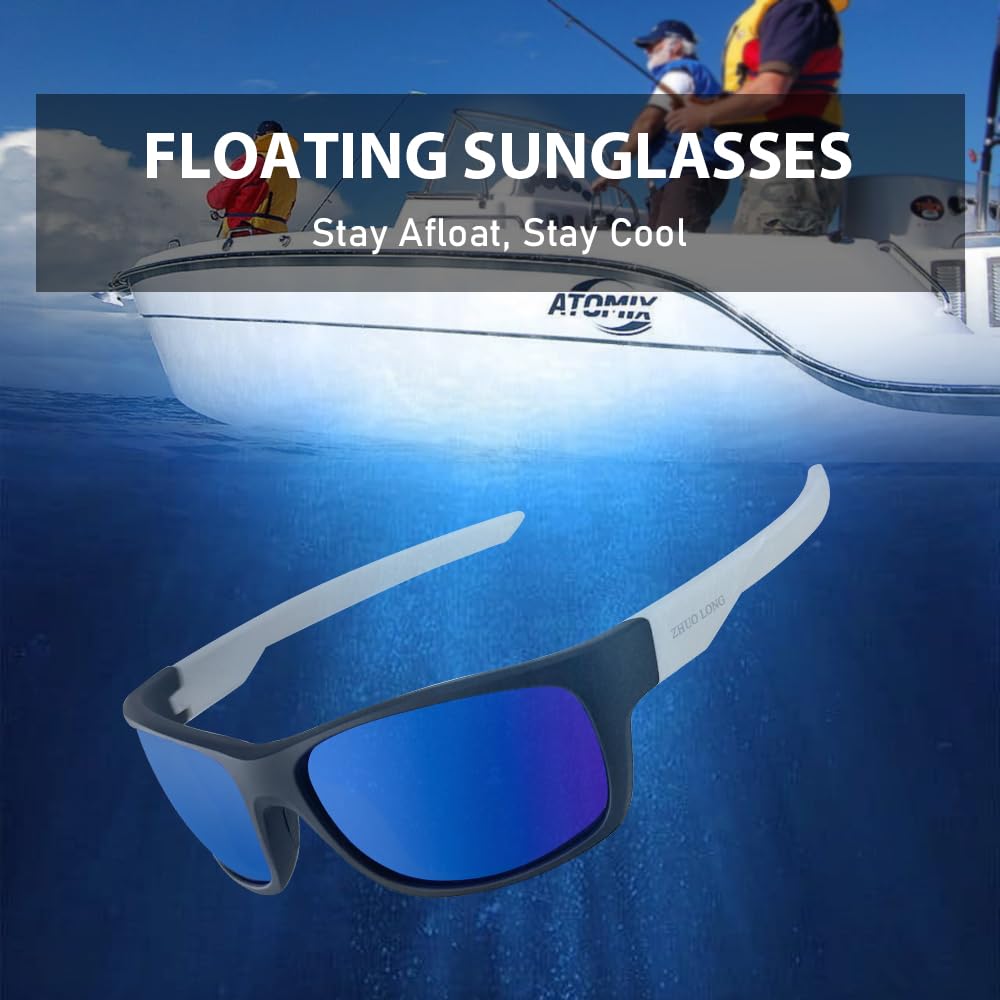 ZHUO LONG Floating Polarized Sunglasses UV400 Protection Surfing Kayaking Bicycle Fishing Unsinkable