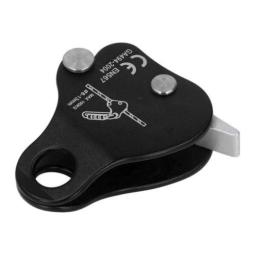 VGEBY Climbing Rope Grab, Self Braking Grab, Climbing Rope Grip Clamp, Ascender Fall Belay Device, Belay & Rappel Equipment & Rigging for Climbing, Mountaineering, Rappelling, Rescue & Outdoor Sports