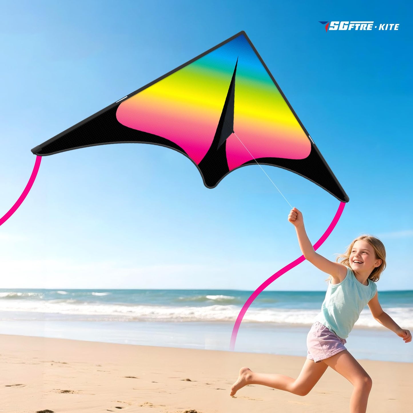 SGftre 3 Piece Set Butterfly Delta Octopus Kites for Kids and Adults，Easy to Fly for Outdoor Adults Children Line Kite for Kids Toy (Blue Dragon+ Delta+Octopus Red, 3)