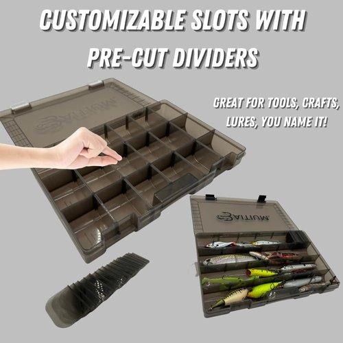 Baitium Fishing Tackle Box Organizer, Tackle Boxes With Dividers, Fishing Box, Tacklebox for Fishing, 3600 Tackle Tray or 3700, Lure Organizer, Plastic Storage- 3700 (2 Pack)