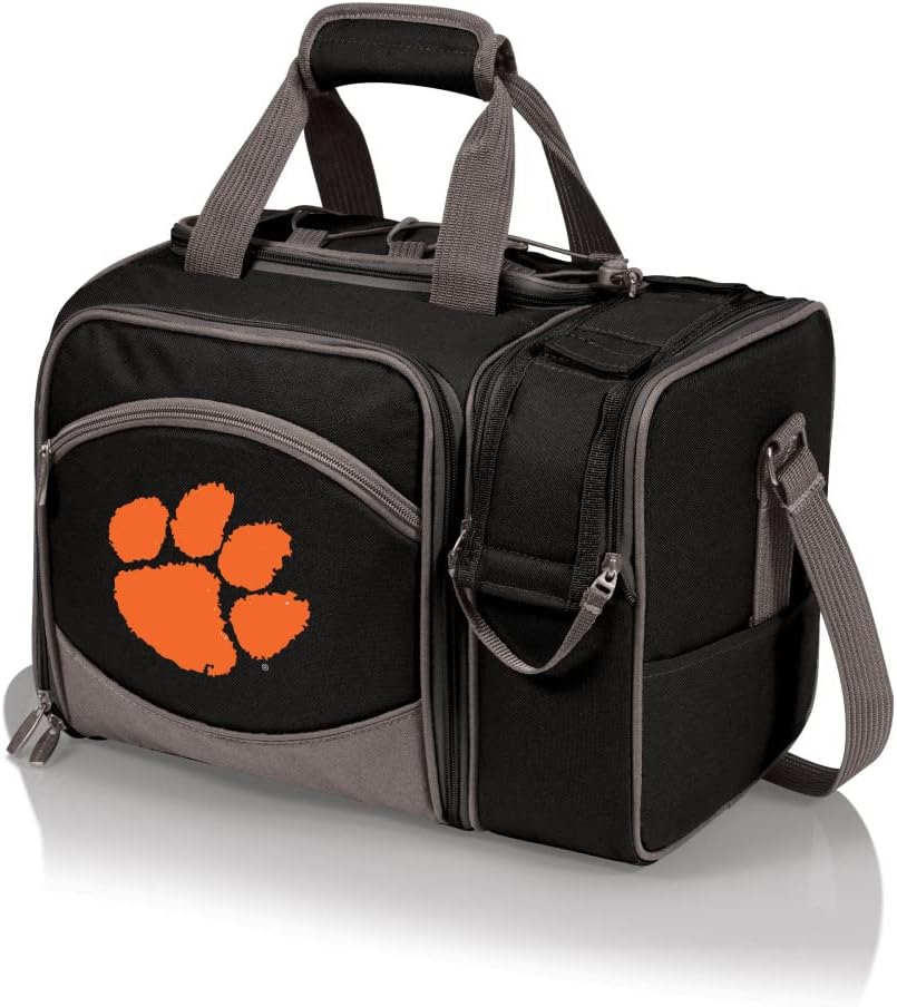 NCAA Malibu Cooler Picnic Basket - Insulated Tote with Complete Picnic Set