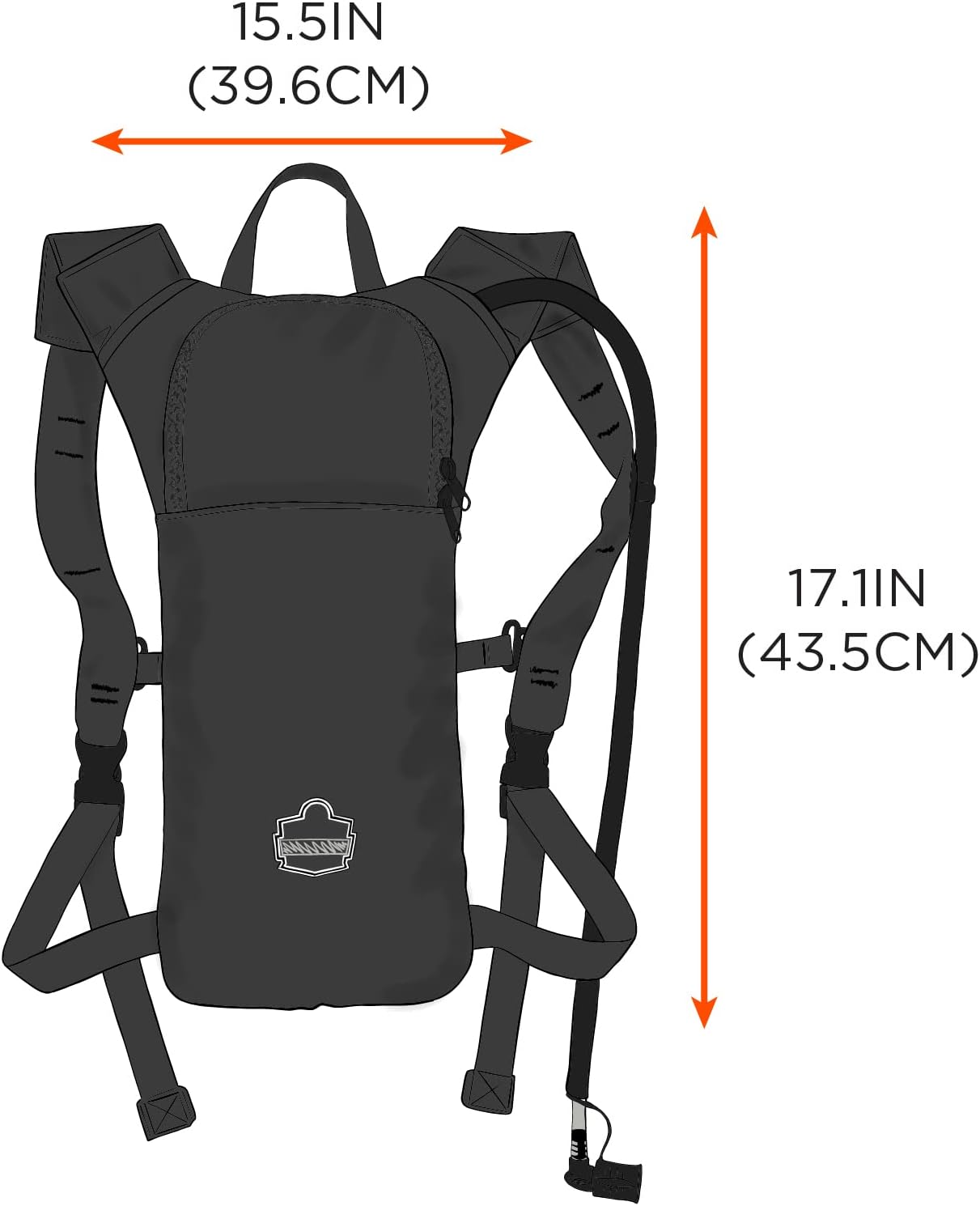 Ergodyne Chill-Its 5155HV High Visibility Low Profile Hydration Pack, Orange