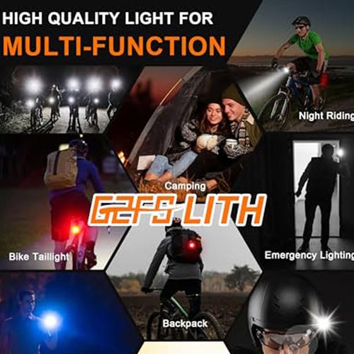 Bicycle Front and Rear Lights,IPX6 Waterproof Bike Light, Type-C Rechargeable, Flashing Light，Suitable for Night Riding, Cycling，Bike Headlight &Taillight for Men Women Kids Road Mountain(Pink)