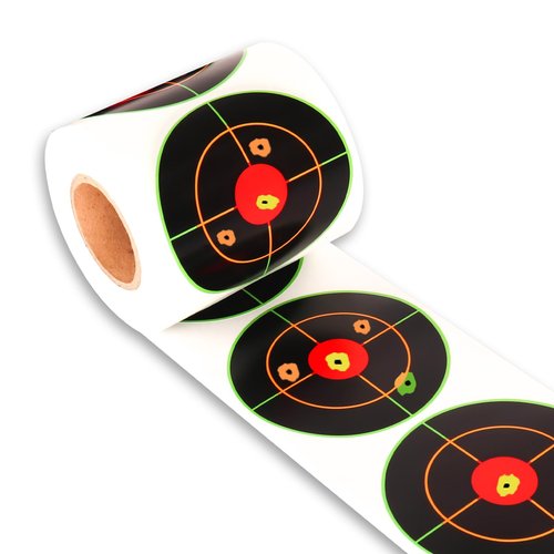 Highwild 3 Inch Splatter Adhesive Bullseye Shooting Target Stickers - Splash Effect of Multiple Colors - 250 Pack