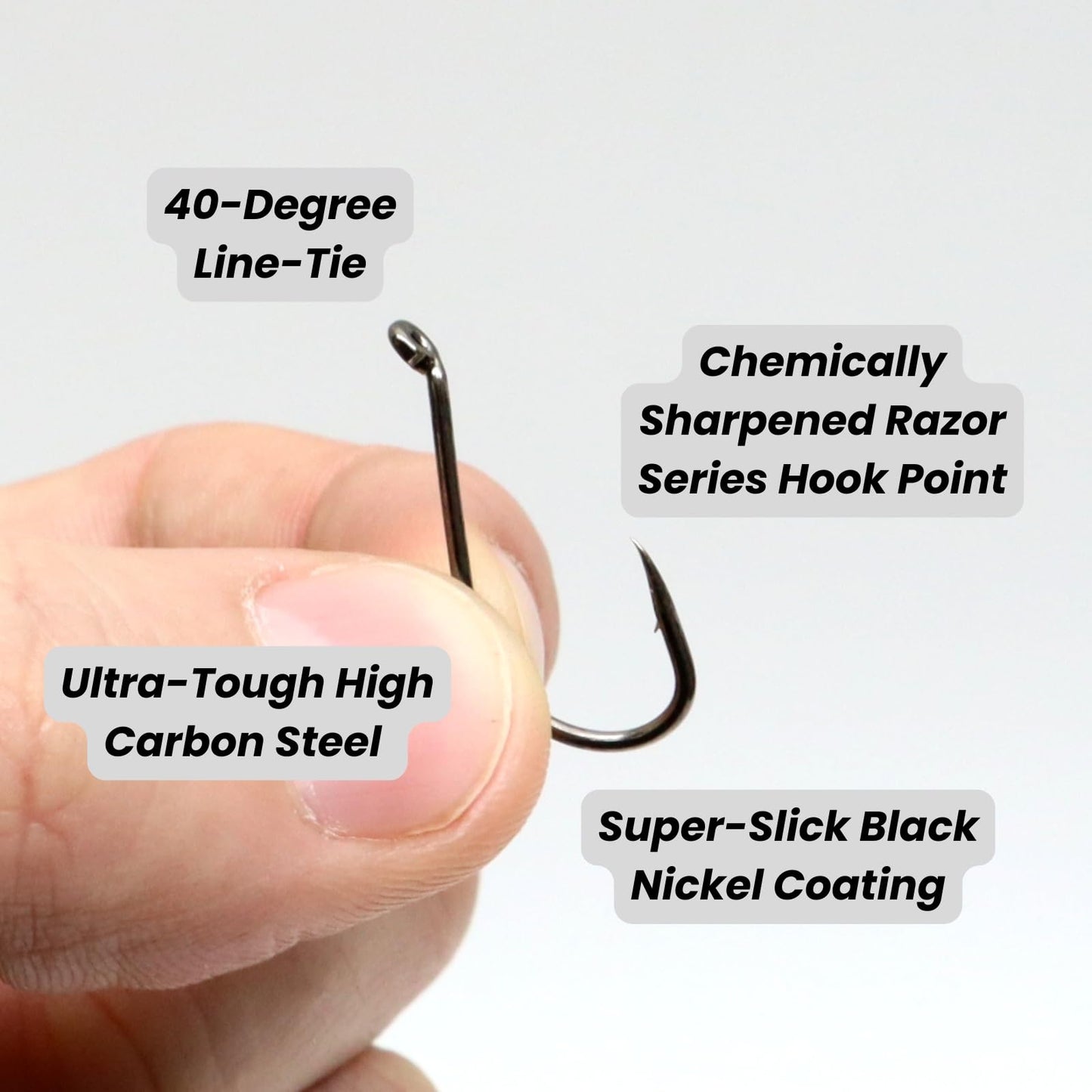 Harmony Fishing - Razor Series Finesse Dropshot Fishing Hooks (Size 1/0 (50 Pack))