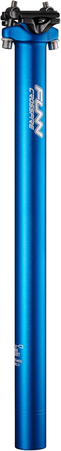 Funn Crossfire Bike Seat Post, Length 400mm, Diameter 30.9mm / 31.6mm, Aluminum Alloy AL6061, 3D Forged, One Piece Head and Shaft