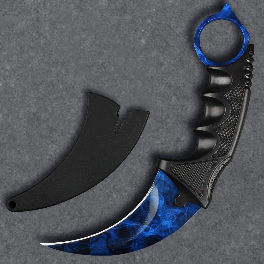 Andux Karambit Camping Hunting Tool with Cord ZD-01 (Purple-White)