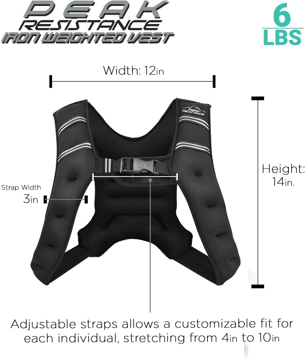 Aduro Sport Weighted Vest Workout Equipment, 4lbs/6lbs/12lbs/20lbs/25lbs/30lbs Body Weight Vest for Men, Women, Kids