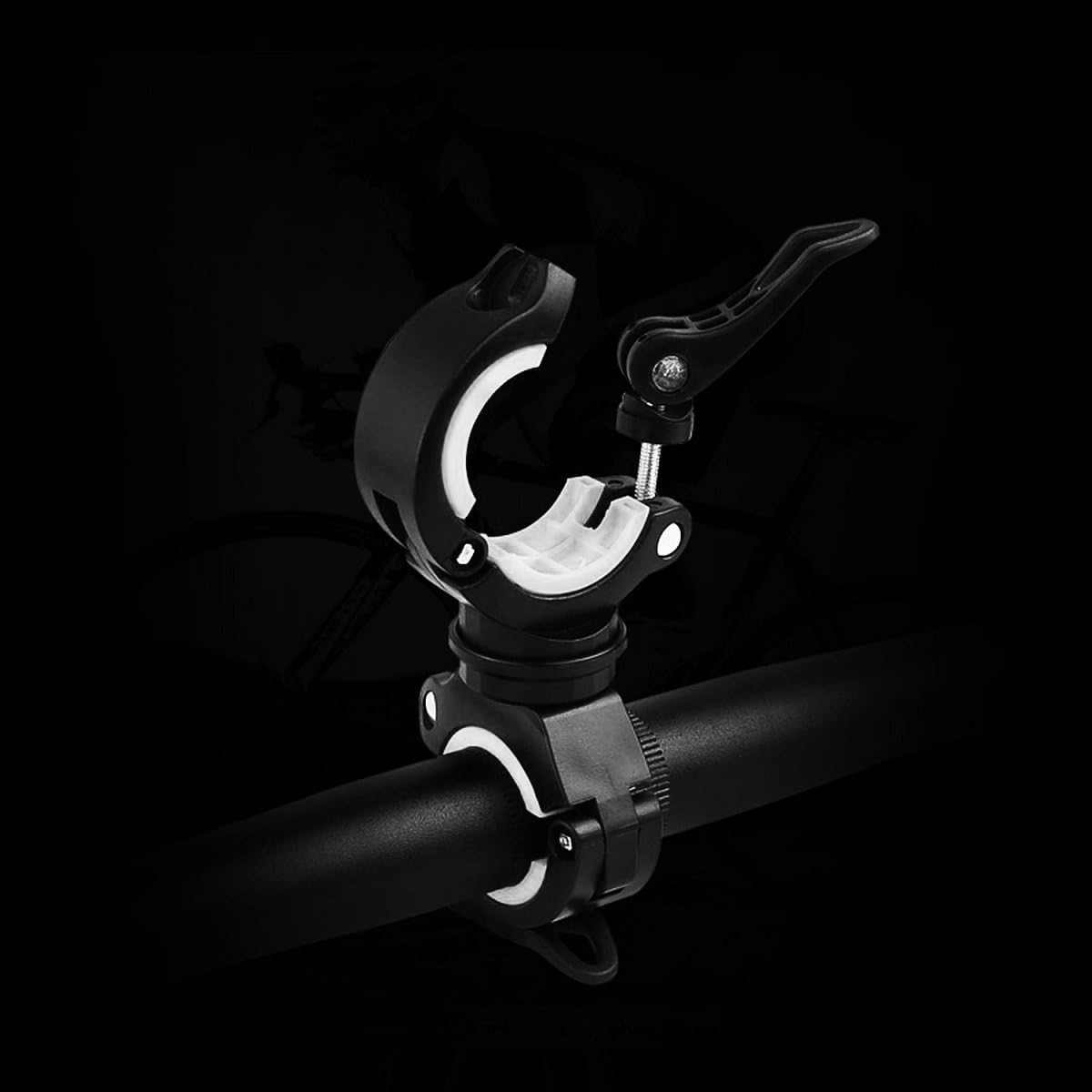 [2 Pack] Vonpri Flashlight Holder, Mount Bicycle Mounting Bracket Flashlight Holder Torch Clip 360º Rotation