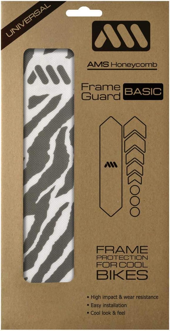 All Mountain Style Bike Frame Protector Universal Fit - 9-Piece Set for Down Tube, Chainstay, Cable Wear, High-Impact Honeycomb PVC to Protect Your Bike from Scratches, Chips and Dings