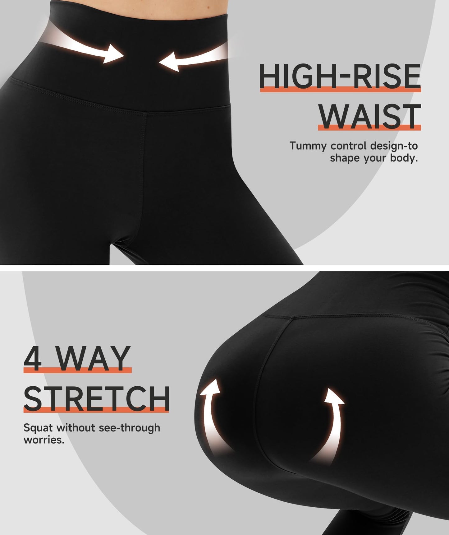 GAYHAY High Waisted Capri Leggings for Women - Soft Slim Yoga Pants for Running Cycling Workout Black White Plaid