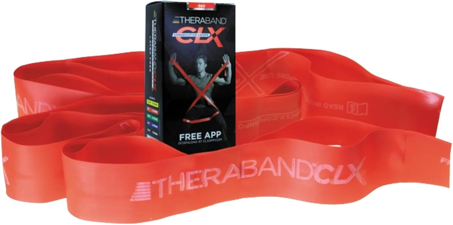 THERABAND CLX Resistance Band with Loops - Versatile Workout Tool for Strength Training