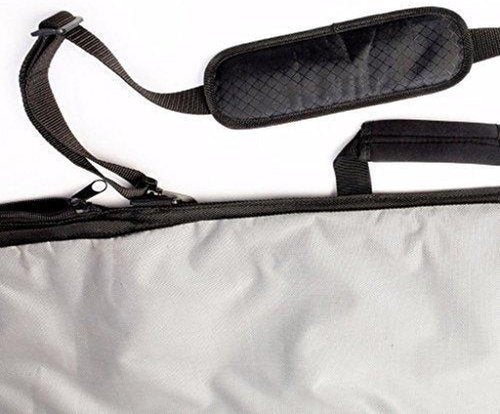 DORSAL Travel Shortboard and Longboard Surfboard Board Day Bag Cover Black/Grey Nylon (Sizes 5'6, 5'10, 6'0, 6'2, 6'6, 6'8, 7'0, 7'2, 7'6, 8'0, 8'6, 9'0, 9'6)