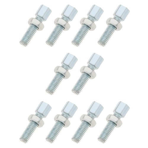 OTOTEC 10PCS M6 x 20mm Throttle Cable Adjusting Bolt Brake Cable Adjuster Screw Throttle Cable Adjustment Screw with Nut for Bicycle