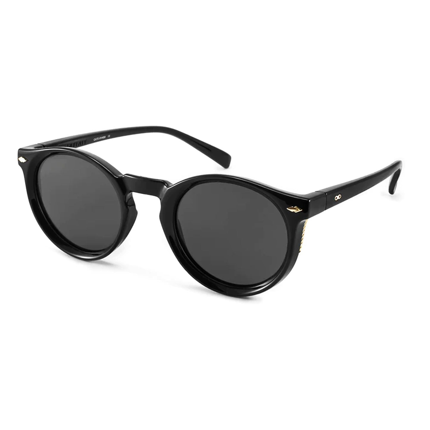 INFINIT Holbox Black Shinny Frame Grey Polarized Lens UV400 Lightweight Sunglasses for Men and Women