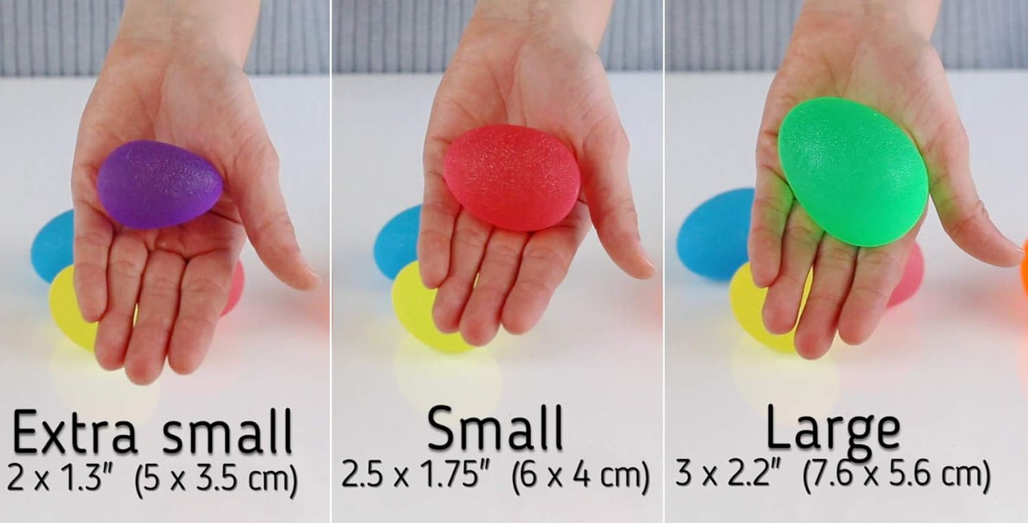 The Friendly Swede Stress Balls for Adults - 3 Squeeze Balls for Hand Therapy, Stress Relief & Strength; 3 Resistance Levels
