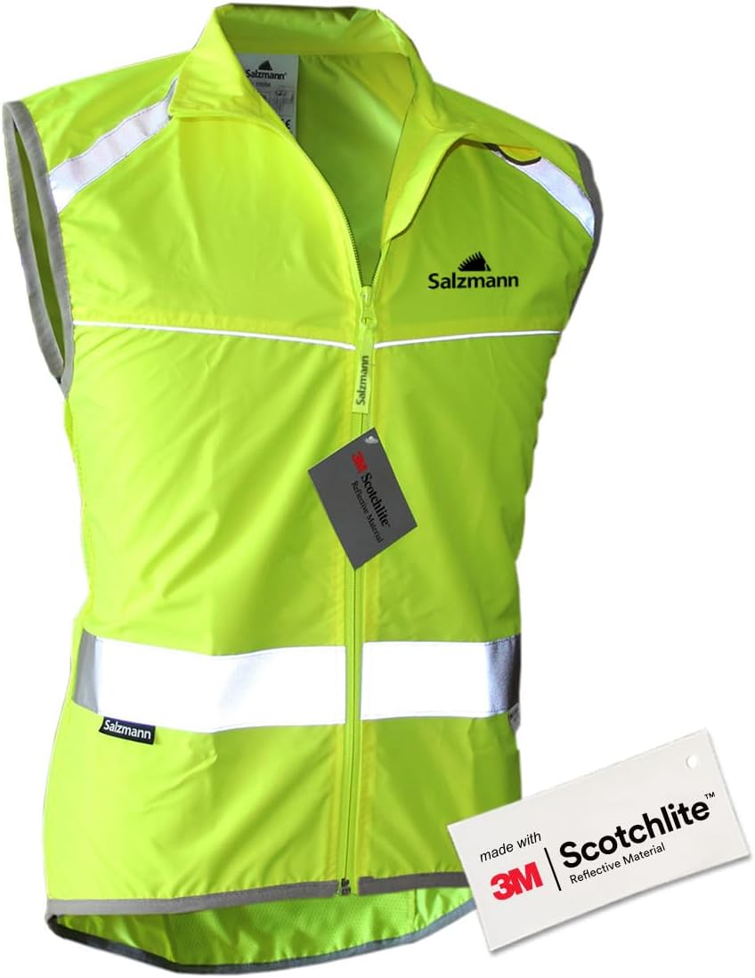 Salzmann High Visibility Cycling Vest | Reflective Cycling Gilet | Made with 3M Scotchlite