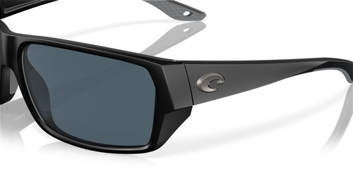Costa Man Sunglasses Matte Black Frame, Gray Lenses, 60MM
