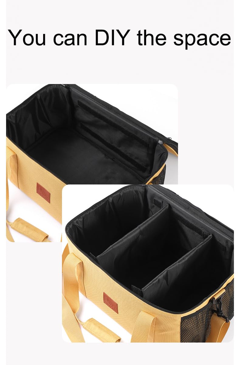 Jaugufiy Camping Cookware Storage Bag, Camping Cooking Utensils Organizer, Camping Storage Handbag, Barbecue Tool Storage Bag, Cookware Utensils Kit Travel Hanging Bag Outdoor Equipment Carry Bag