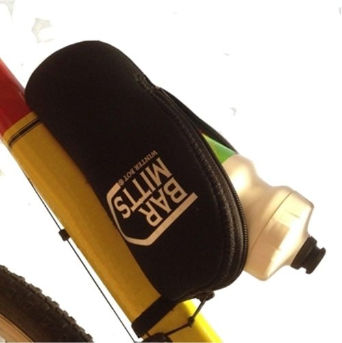 Bar Mitts Winter Bot Neoprene Bicycle Water Bottle Cover/Enclosure with Water Bottle Cage & Accessories, Black