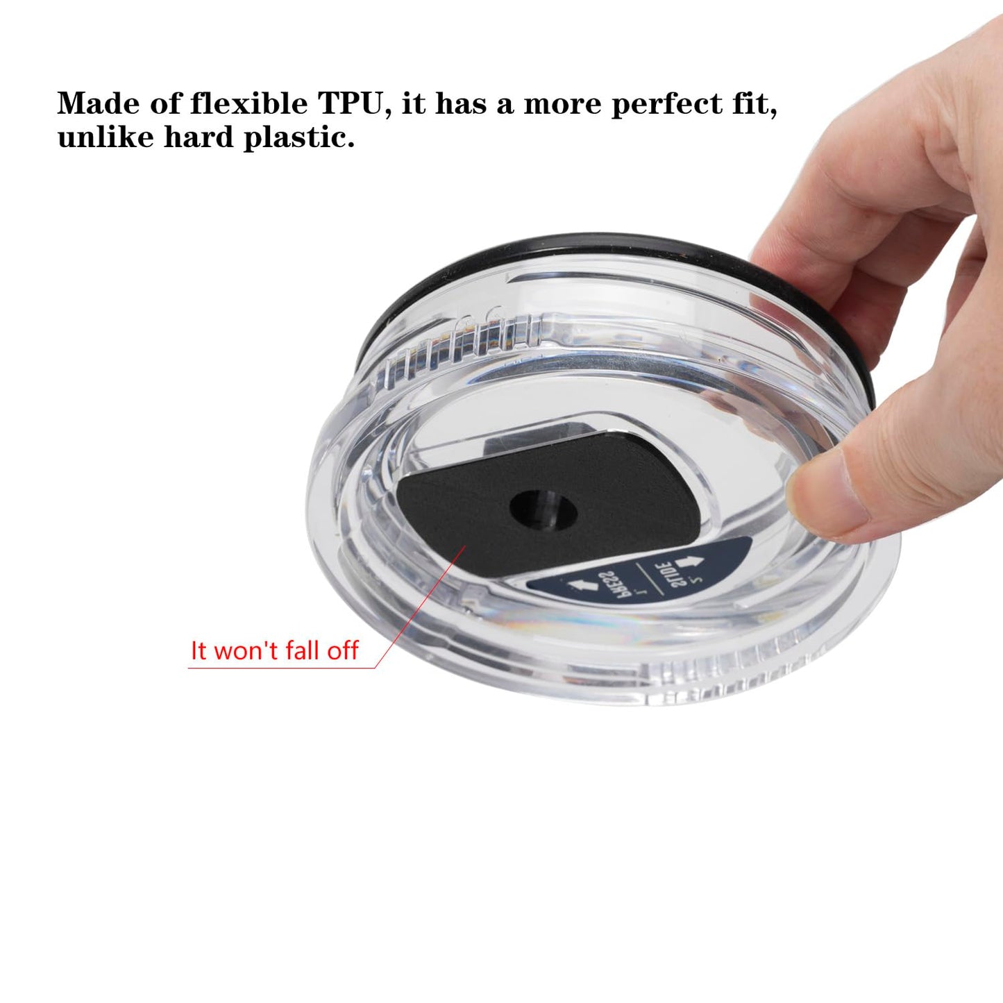 Straw Lid Attachment Compatible With Yeti Tumber Magslider/Stronghold Lid,Straw Cover Accessories For 20/30 Oz Tumber(Black)