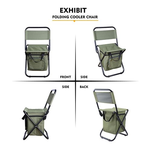 LEADALLWAY Fishing Chair with Cooler Bag