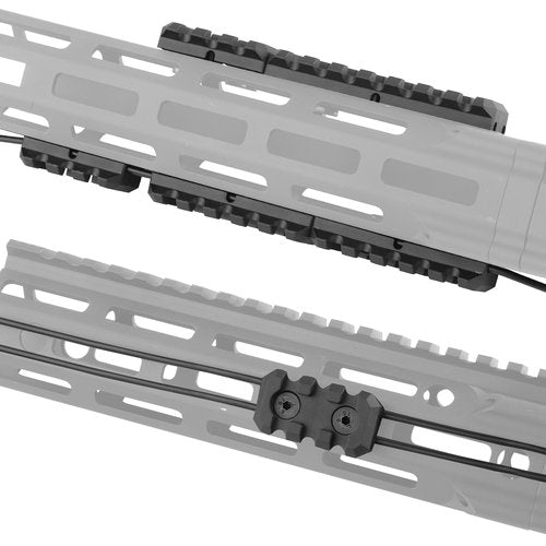 ZBULAR Picatinny Accessory Rail Single Picatinny Rail Pressure Switch Cable Guides Compatible with M-LOK System, Flashlight Laser Wire Management System 3-3-5-5-7-7 Slot - 6 Pieces