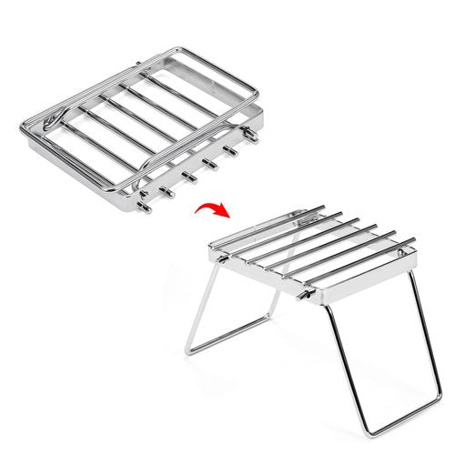 YIWENG Stove Stand, Multifunctional Folding Campfire Grill Portable Stainless Steel Camping Grill Grate Gas Stove Stand
