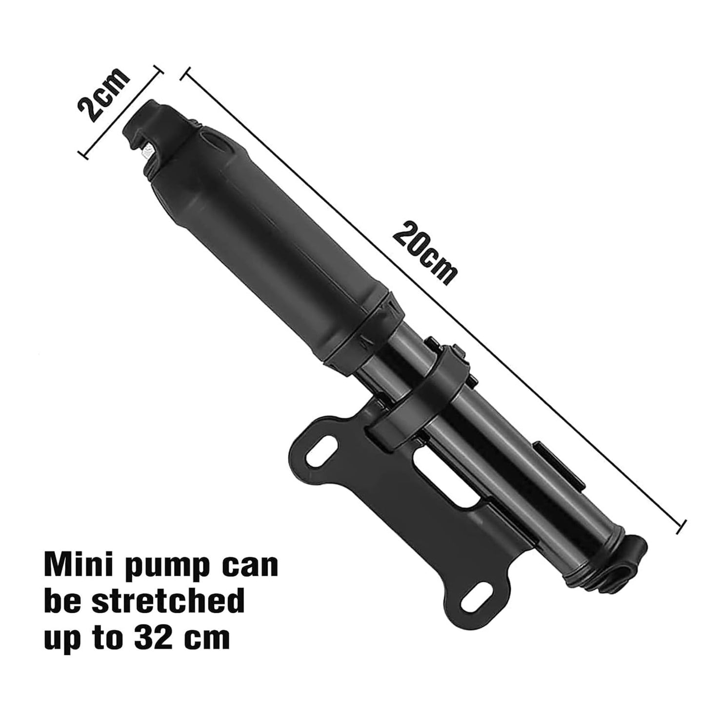 AaiLucky Mini Bike Pump Portable 100PSI High Pressure Bicycle Tire Pump, Bike Air Pump Fits Presta and Schrader Valve, Frame Mount for Road Mountain Bikes & Ball Pump with Needle