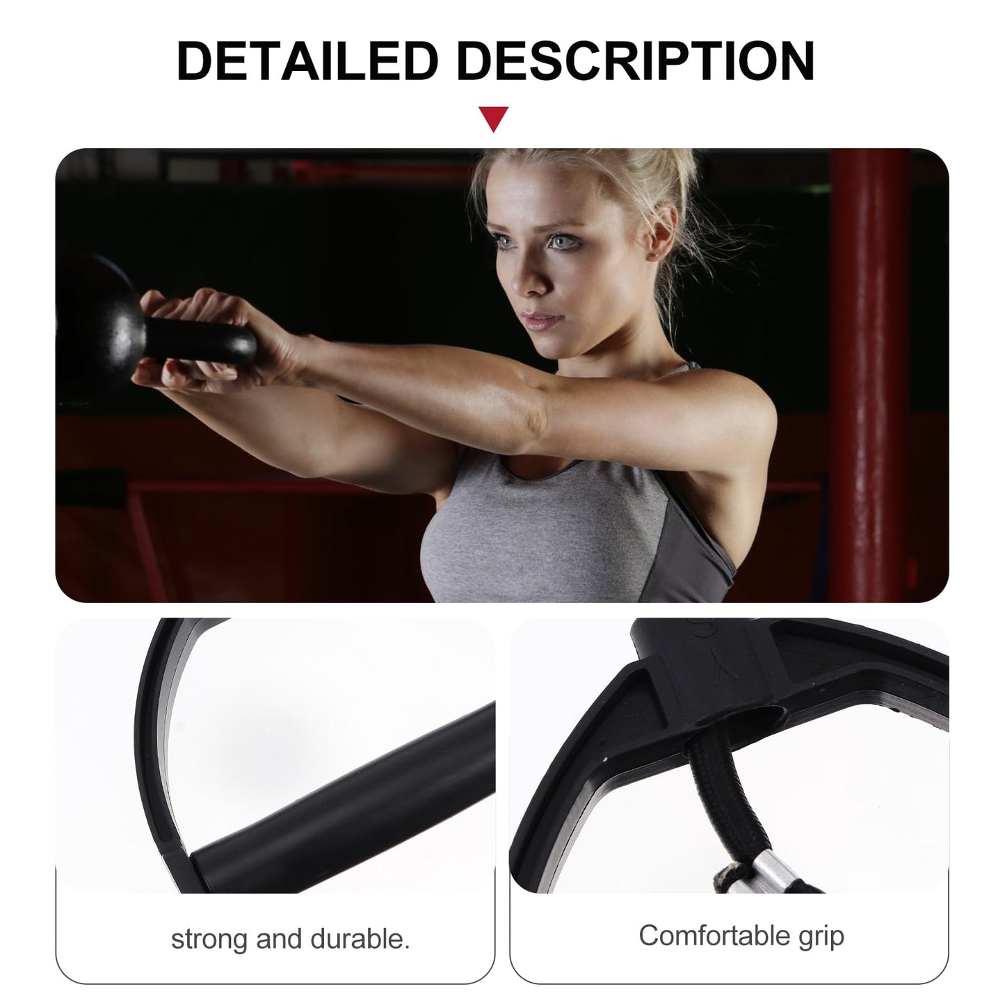 IMIKEYA Resistance Bands: 1 Pair Stepper Resistance Band Fitness Exercise Bands with Handles Fitness Bands Pull Ropes Exercising Bands Resistance Bands for Workout Strength Training at Home, Black