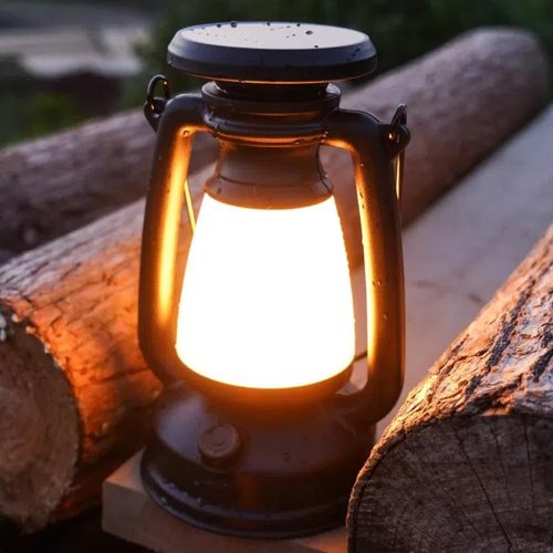 Palamaka Solar Camping Lantern, Waterproof 3 Lighting Modes, Camping Essentials, Infinite Dimming Retro Vintage Lamps for Camping, Hiking, Emergency, Home Decor