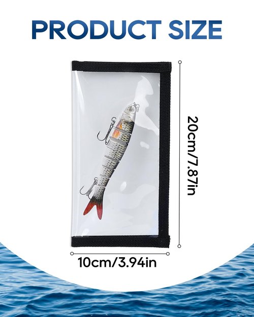 UCEC 4PCS 4L Fishing Lure Wraps for Fishing Rod, Lure Shield Fishing Lures Cover for rod, Fishing Hook Protector Hook Covers for Fishing Lures Wraps, Keeps Fishing Safe, Bait Storag, 7.87" L x 3.94" W