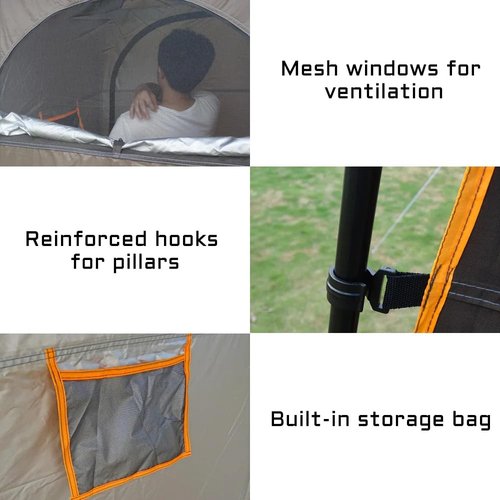 HipierFx Portable Camping Shower Tent Outdoor Oversize Changing Heavy Duty Privacy Shelters Removable Bathroom Toilet Tent