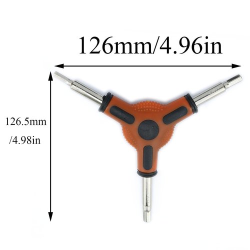 Dookoe Y Shape Bike Hex Wrench 3-Way Bike Hex Wrench 4/5/6mm Mountain Bike Torque Spanner-1PCS